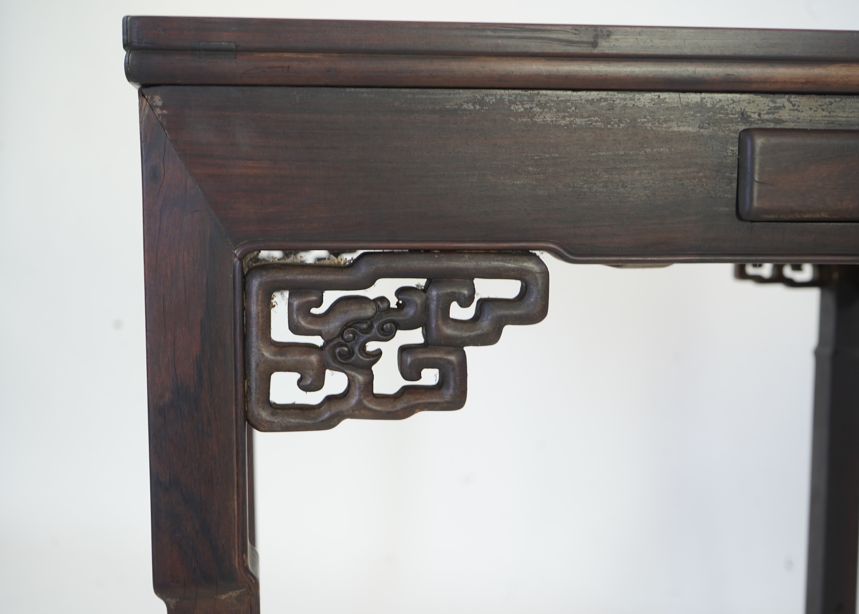 A Chinese hongmu square mahjong table, early 20th century